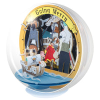 Circular product with pirate-themed illustration and 'Going Merry' text on a white background