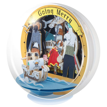 Circular product with pirate-themed illustration and 'Going Merry' text on a white background