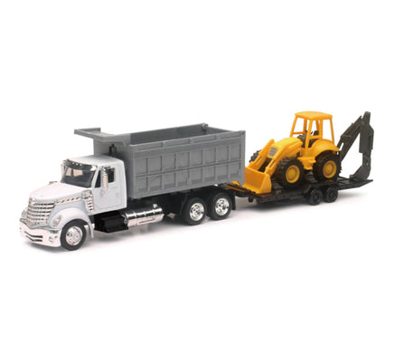 1/43 New-Ray International Lonestar Dump Truck w/ Wheel Loader 16633