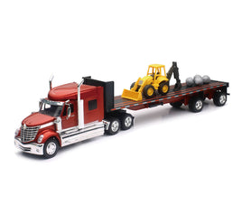 1/32 New-Ray International Lonestar Flatbed w/ Front Loader & Rocks 10393