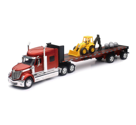 1/32 New-Ray International Lonestar Flatbed w/ Front Loader & Rocks 10393