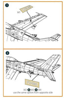 1/48 Clear Prop F-86A Pre-Cut Patterns for Numbers and Lettering Painting Mask (CP4825) A48071