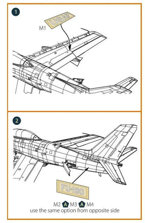 1/48 Clear Prop F-86A Pre-Cut Patterns for Numbers and Lettering Painting Mask (CP4825) A48071