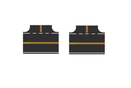 HO Easy Streets Fresh Asphalt 3 Way Intersection (Qty 2) 315-2070