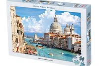 Jigsaw puzzle box featuring a scenic view of Venice with Grand Canal in Italy
