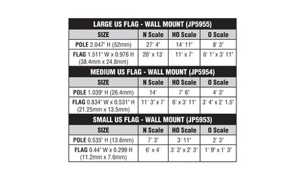Woodland Large US Flag - Wall Mount 5955 - MPM Hobbies