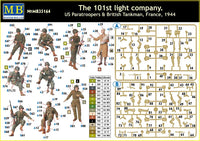 1/35 Master Box The 101st Light Company US Paratroopers & British Tankman, France, 1944 35164