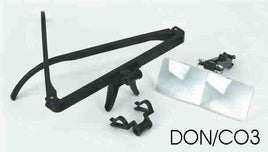 Black archery bow stand and components on a white background with 'DON/CO3' branding.