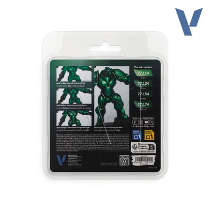 Vallejo Dusken Green Paint Set 18ml 77.257
