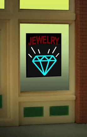 O/HO Miller Engineering Jewelry Window Sign 8970 - MPM Hobbies