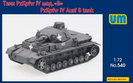 1/72 Uni Model Tank Panzer IV Ausf B 540
