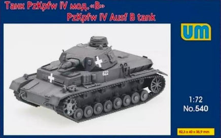 1/72 Uni Model Tank Panzer IV Ausf B 540