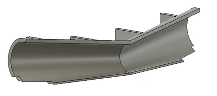 Illustration of a snow plow blade on a white background