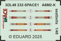 1/48 Eduard A6M2-K seatbelts SPACE 3DL48232