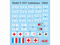1/35 ICM Model T 1917 Ambulance WWI American Car 35661