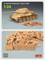 1/35 Ryefield Models T-34 3D Printed Workable Track Links 2023