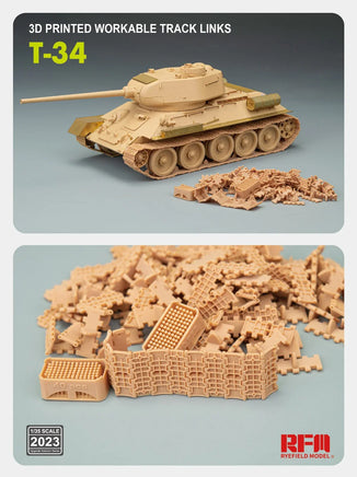 1/35 Ryefield Models T-34 3D Printed Workable Track Links 2023