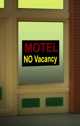Miller Engineering Motel Window Sign 8975 - MPM Hobbies