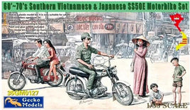 1/35 Gecko Models 60s~70s Southern Vietnamese & Japanese Motorbike Set Plastic Model Kit 35GM0127