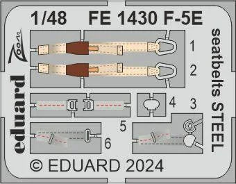 1/48 Eduard F-5E seatbelts STEEL for AFV CLUB / EDUARD FE1430