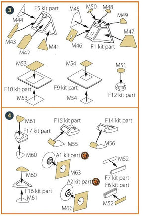 Clear Prop A72027 masking set with complete coverage masks for canopy frames and glazed areas on 1/72 scale Ki-51 Sonia model
