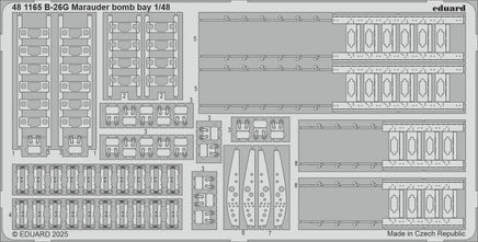 1/48 Eduard B-26G Marauder bomb bay Photo etched set for ICM kit 481165