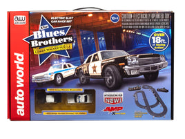 HO Auto World 18' Blues Brothers Lower Wacker Hustle Slot Race Set RS360