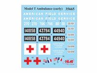 1/35 ICM Model T 1917 Ambulance (Early) WWI AAFS Car 35665