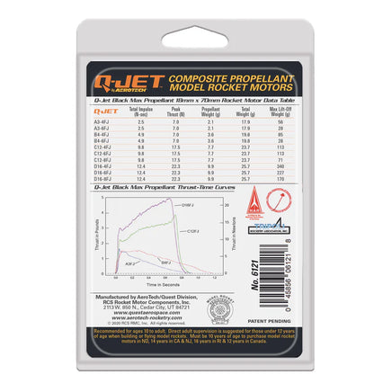 Quest Q-Jet D16-6FJ Black Max Complete 2-Motor Launch Pack - Q6121