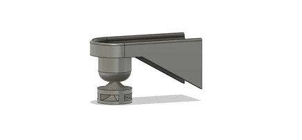 Gray metal bracket on a white background
