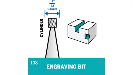 Dremel Engraving Bit 1/32" Cylinder 108