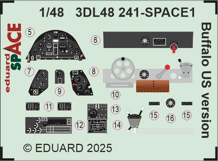 1/48 Eduard Buffalo US version SPACE 3DL48241