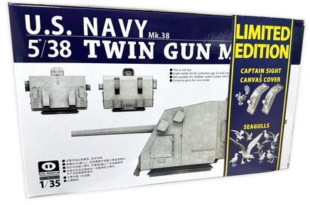 1/35 Pig Models USN 5/38 Twin Gun Mount Turret Le Version Plastic Model Kit 35-002