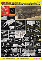1/35 Dragon Model Sd.Kfz.10/4 für 2cm FlaK 30 1940 Production w/Ammo Trailer 6711