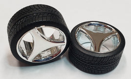 Pegasus “Three Spoke” Chrome Rims with Tires 1210