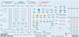 1/48 Eduard Decal Bf 109G stencils for Eduard 48025