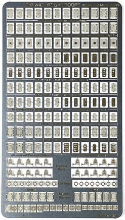 1/700 Gold Medal Watertight Doors Photo Etch (186 doors in USN IJN & RN styles hatches fires hoses life rings) 700-22
