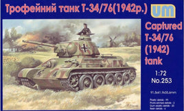 1/72 Uni Model Captured T-34/76 (1942) tank model 253