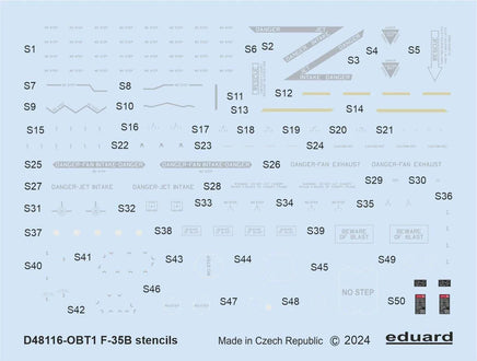 1/48 Eduard F-35B stencils D48116
