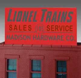 O/HO Miller Engineering Large Madison Hardware Billboard 88-1011 - MPM Hobbies