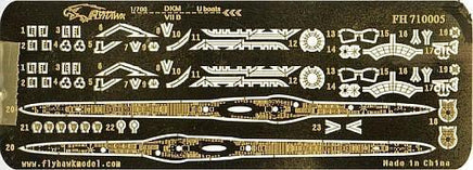 1/700 Flyhawk Photo Etch WWII German Sub U-Boat Type VII B (For Hobby Boss) 710005