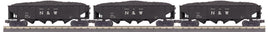 O MTH Norfolk & Western 3-Car 4-Bay Hopper Car Set 30-70139