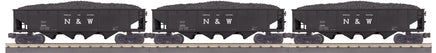 O MTH Norfolk & Western 3-Car 4-Bay Hopper Car Set 30-70139