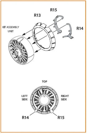 Clear Prop A72001 resin detail set packaging and parts layout for 1/72 scale Mitsubishi A5M Claude early version exhaust and cooling gill upgrade
