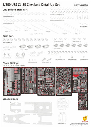 1/350 Veryfire USS Cleveland CL- 55 Deluxe Version DX350920