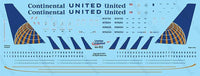 1/144 Fundekals CONTINENTAL/UNITED 737NGs 44012
