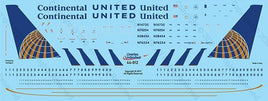 1/144 Fundekals CONTINENTAL/UNITED 737NGs 44012
