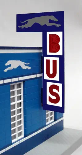 N/HO Miller Engineering Large Vertical Bus Station Sign 5881 - MPM Hobbies