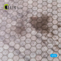 1/72 Kelik Swiss hexagonal concrete parking place Base - Acrylic 3 mm (280 x 180 mm) (170 g) KS72017