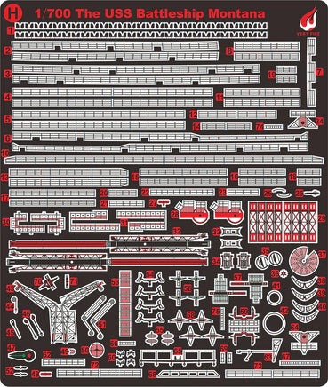 1/700 Veryfire USS Montana BB-67 Deluxe Version DX700901